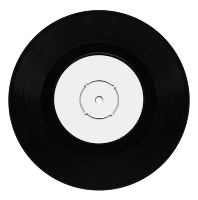 Black and white vinyl records
